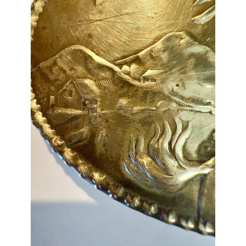 Vintage Fairchild Pony Post‎ Belt Buckle Solid Minted Brass USA Western - Picture 4 of 10